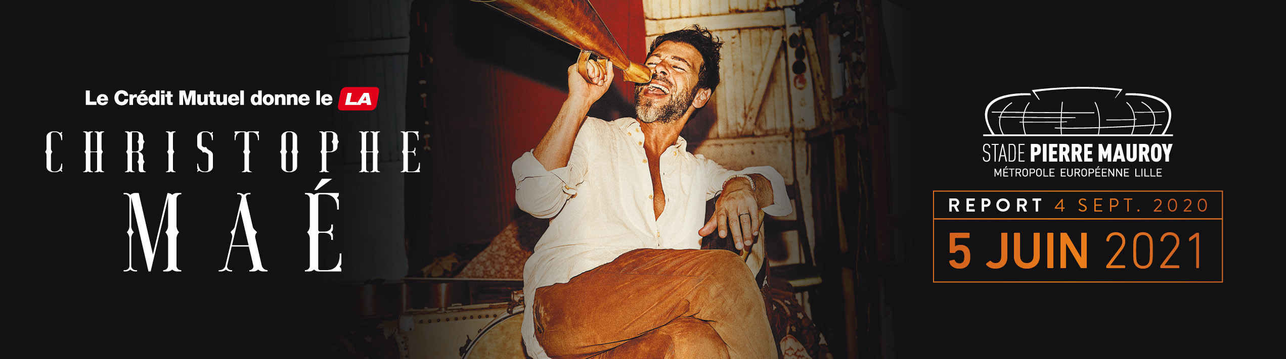 Covid 19 : Le concert de Christophe Maé est reporté au 5 juin 2021